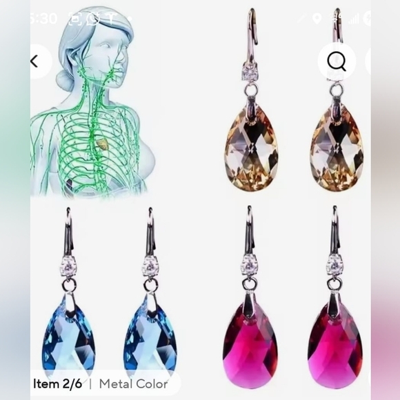 Jewelry - Crystal water drops  fashionable shiny women dangle sexies19